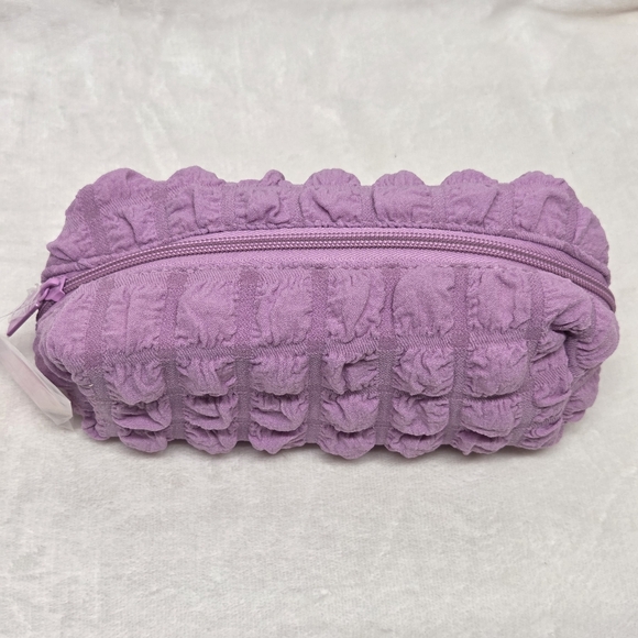 🌴3 For $15🌴 NWT Ulta Purple Textured Puffer Makeup Bag Cosmetic Pouch Lavender - Picture 2 of 6